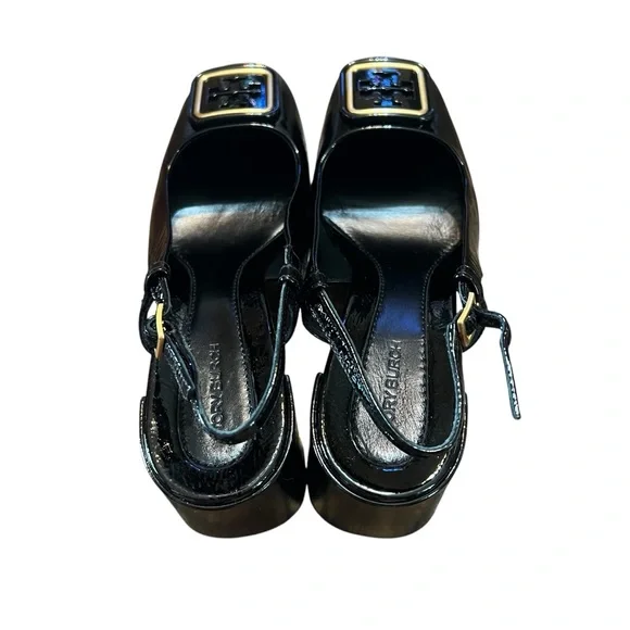 Tory Burch Georgia Bombé Leather Slingback Pump Low Heel